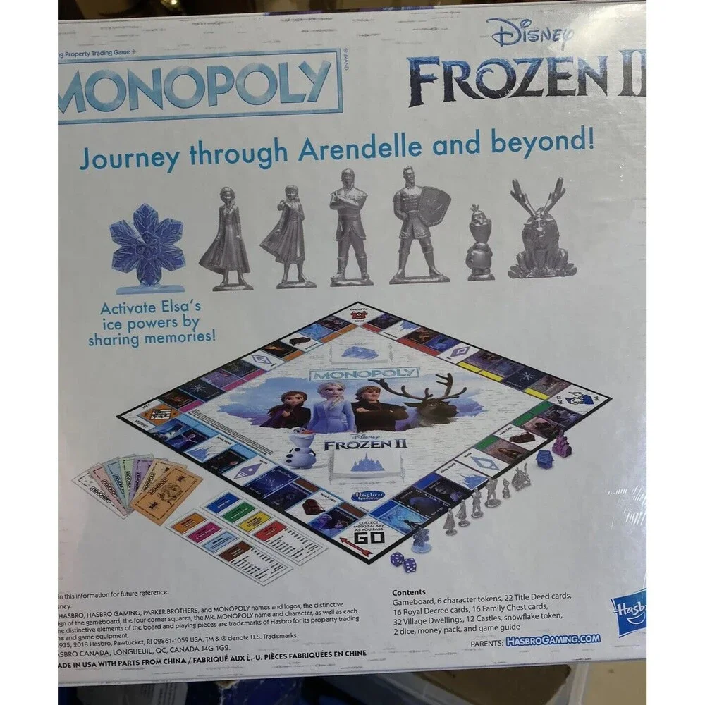 MONOPOLY Disney Frozen 2 Edition - Play Monopoly With Elsa - New Factory Sealed!